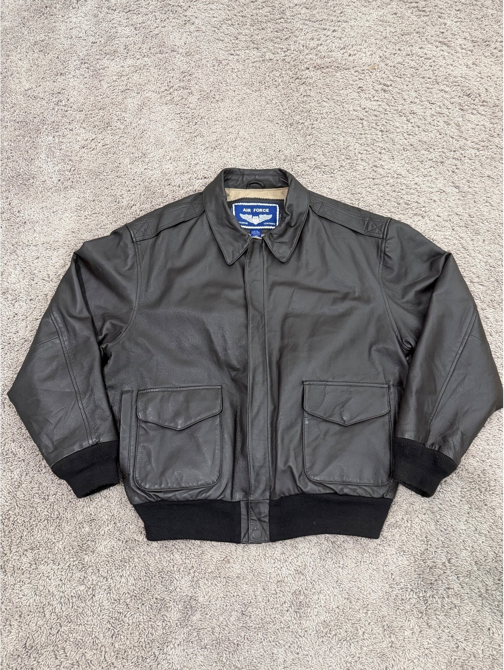 Vintage 90s Airborne Leathers A-2 Bomber Jacket